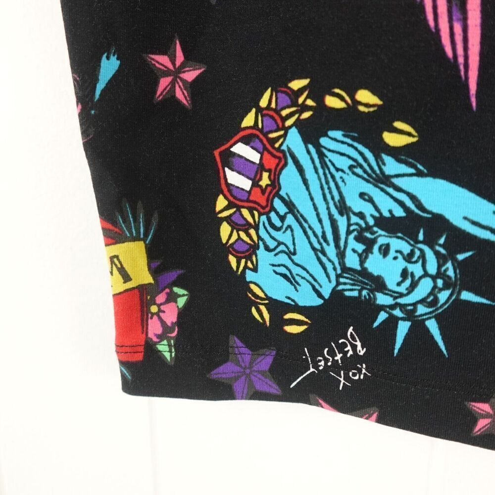 Betsey Johnson Womens Tatoo Print Skirt Large - Picture 6 of 11